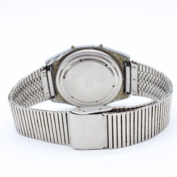 Vintage NELSONIC Digital Watch Unisex Retro Classic Silver Tone Stainless Steel - Picture 7 of 8